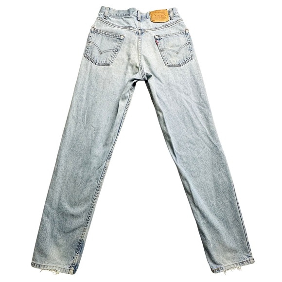 VTG Levis 550 Jeans Mens 30x34 Light Wash Blue Relaxed Fit Tapered Distressed - Picture 1 of 16